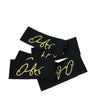 Load image into Gallery viewer, Metallic Finish Custom Woven Labels (Text Only) for Luxury Branding Name
