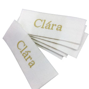 Custom Woven Labels (Text Only) - Personalized Brand Name