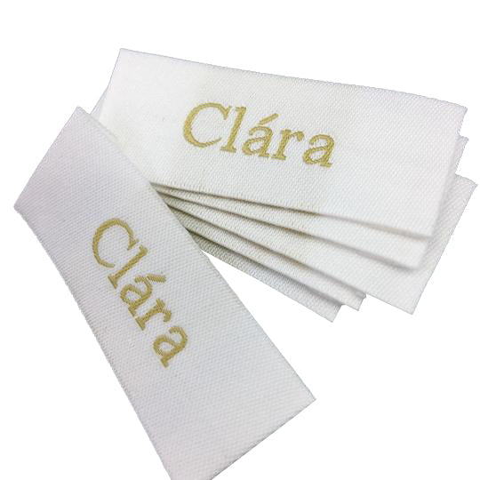 Custom Woven Labels (Text Only) - Personalized Brand Name