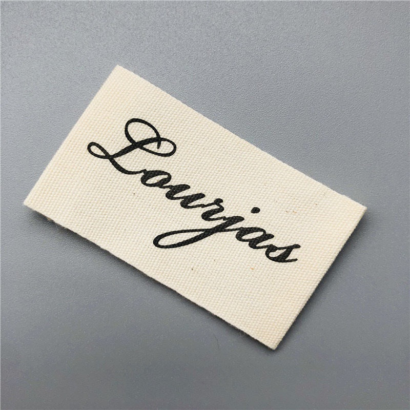 Custom (Text Only) Printed Cotton Labels for Clothing Apparel