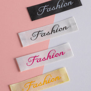 Custom Satin Woven Labels (Artwork) Soft Luxe Tags for Apparel
