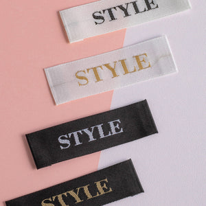 Custom Satin Woven Labels (Text Only) Soft Luxe Tags for Apparel