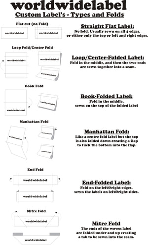 Custom (Artwork) Printed Cotton Labels for Clothing Apparel