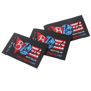 2000 Custom artwork personalized clothing woven label